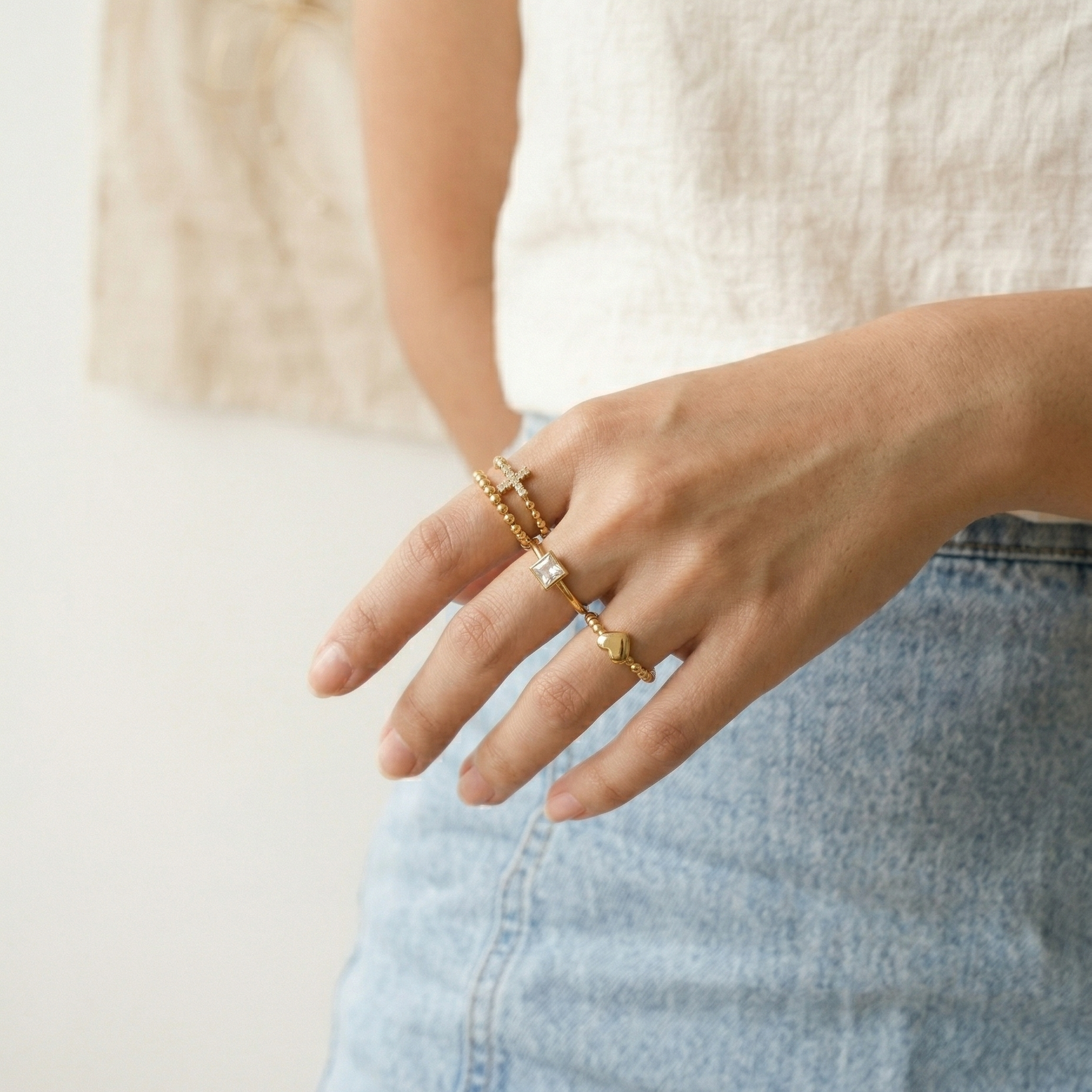 Caroline 4-pcs Rings