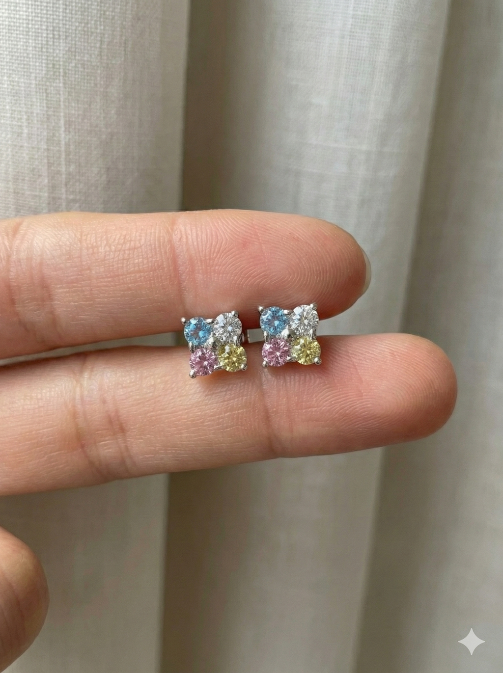 Gypsophila Rainbow Earrings