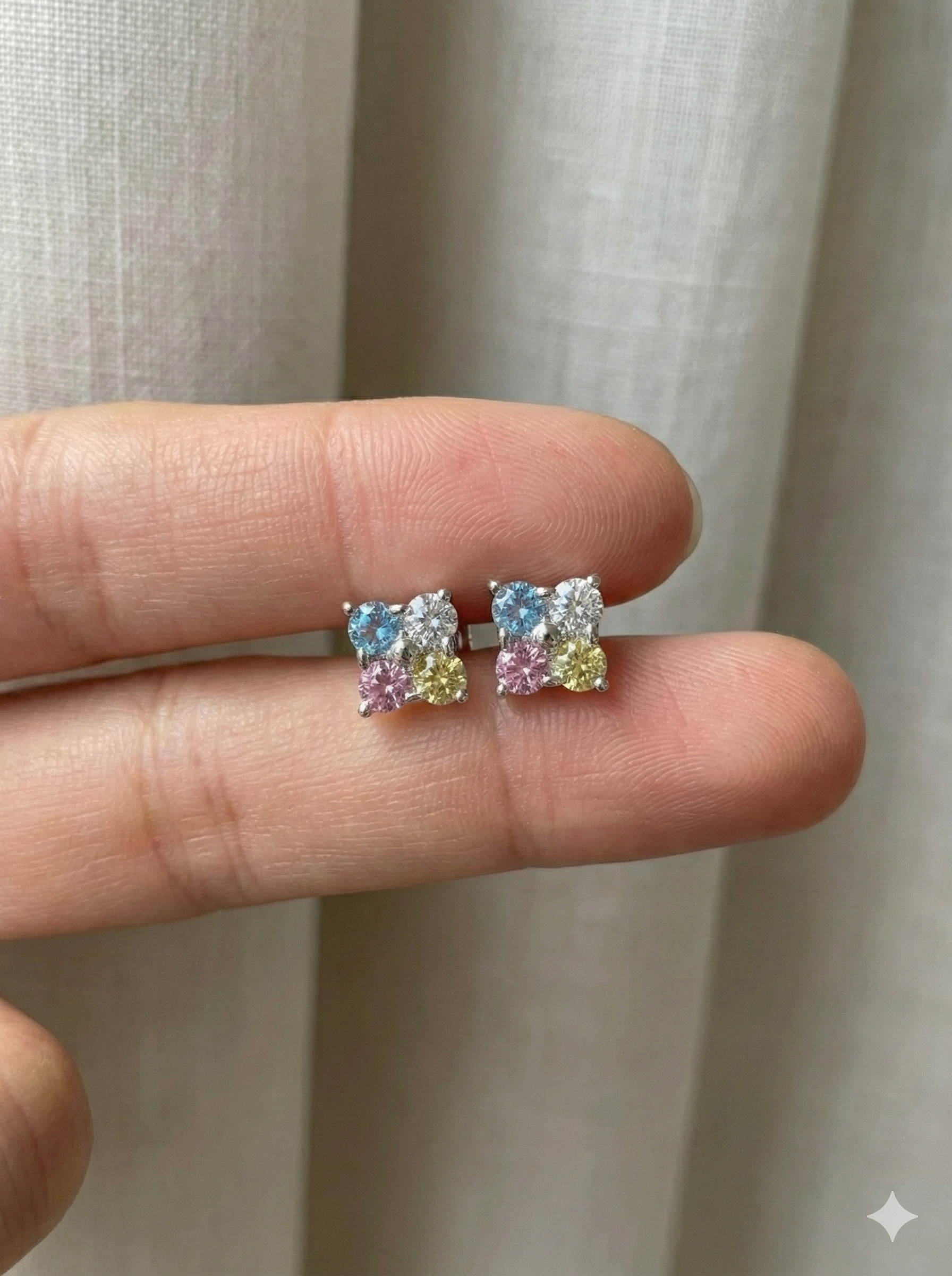 Gypsophila Rainbow Earrings