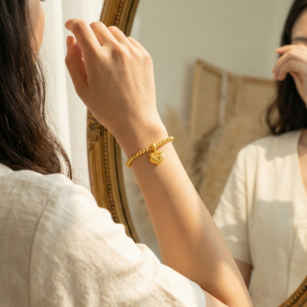 Gold Beaded Bracelet