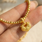 Gold Beaded Bracelet