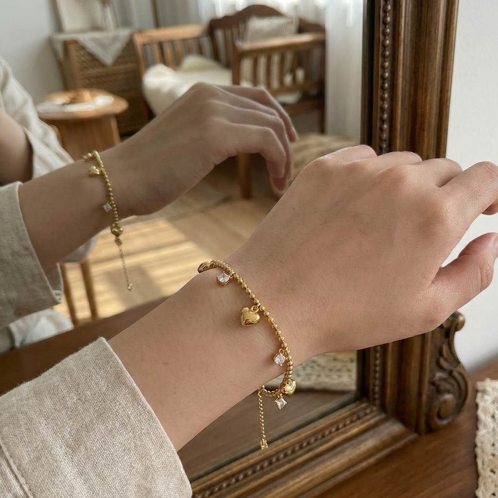 Heart Chrome Bracelet