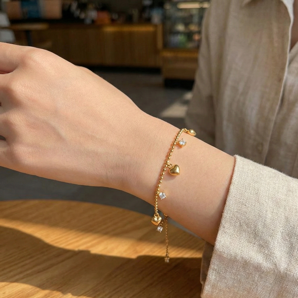 Heart Chrome Bracelet