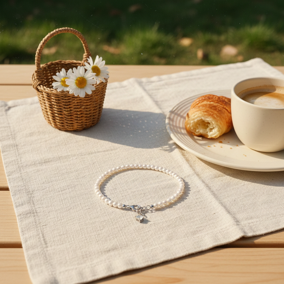 Pearly Solitaire Bracelet