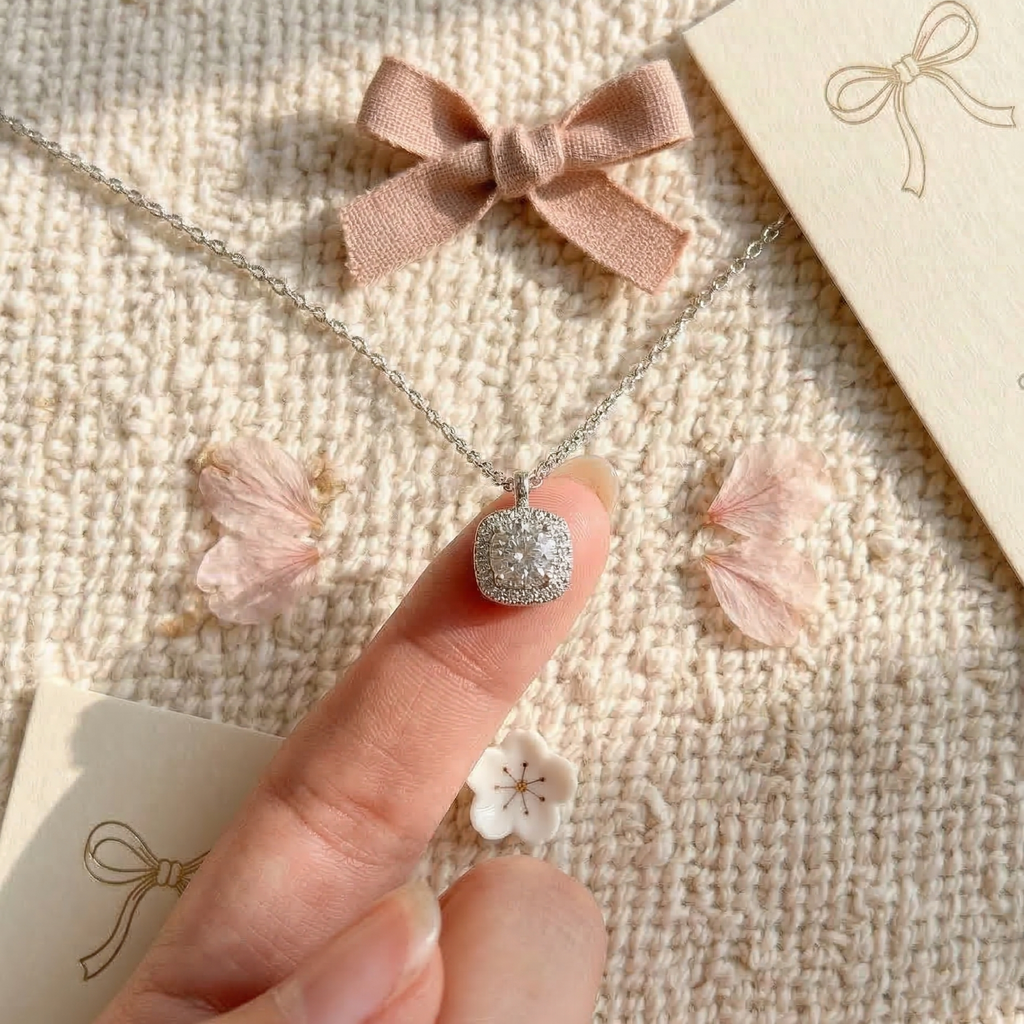 Tiny Solitaire Necklace