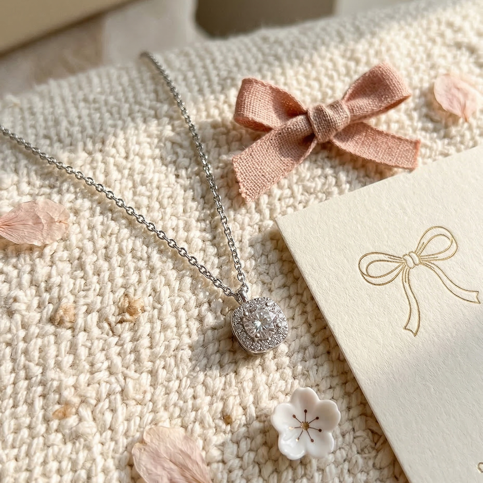 Tiny Solitaire Necklace