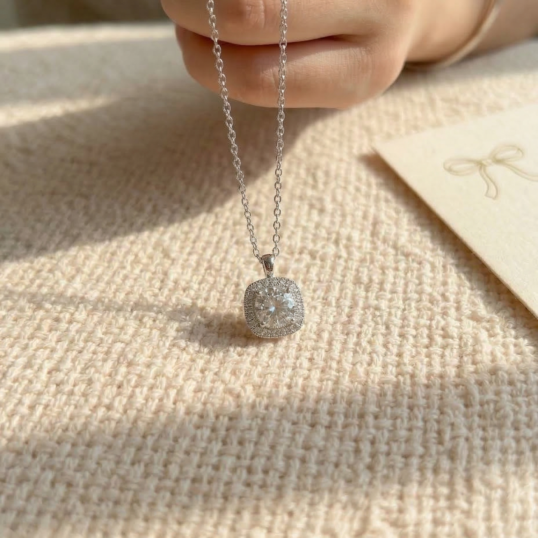Tiny Solitaire Necklace