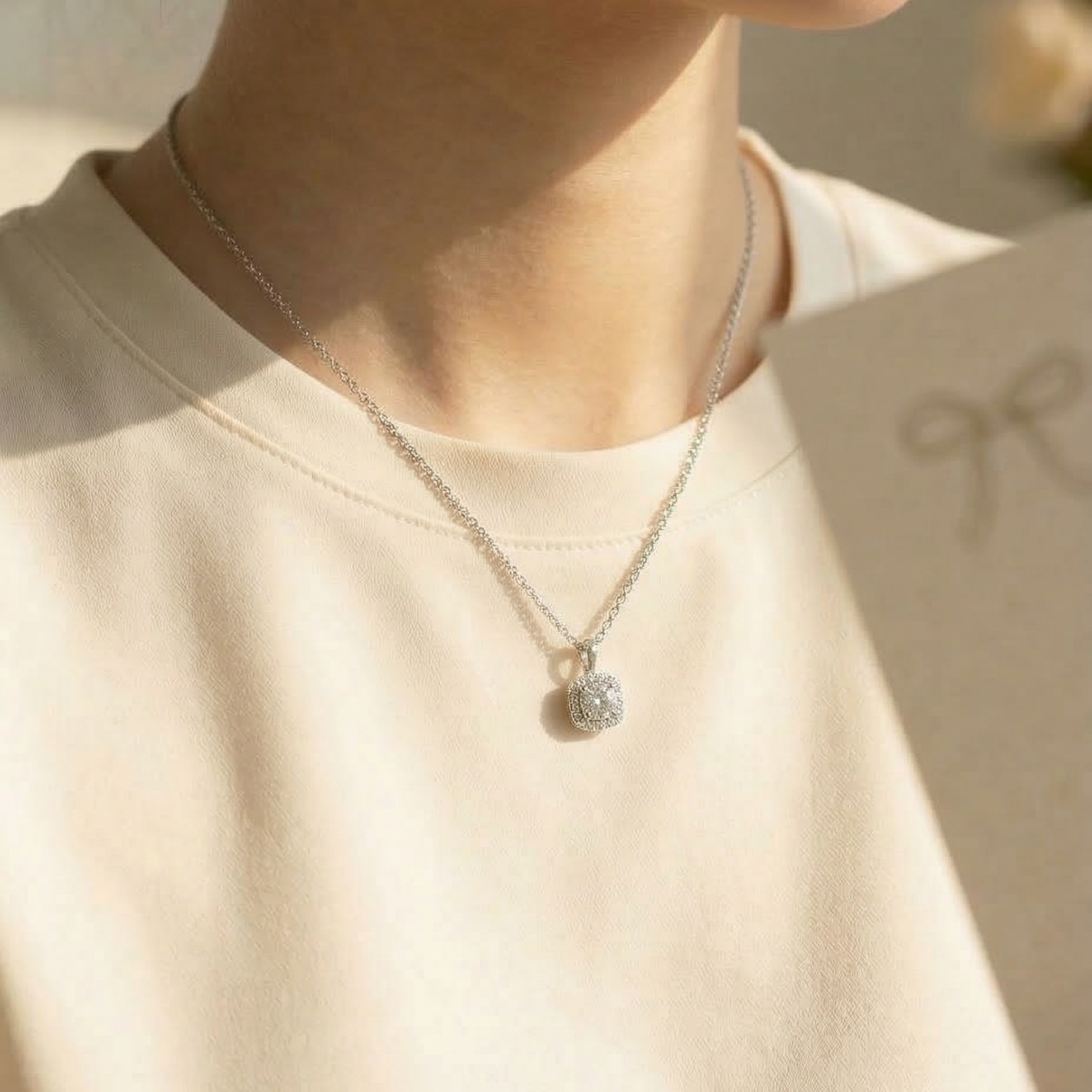 Tiny Solitaire Necklace