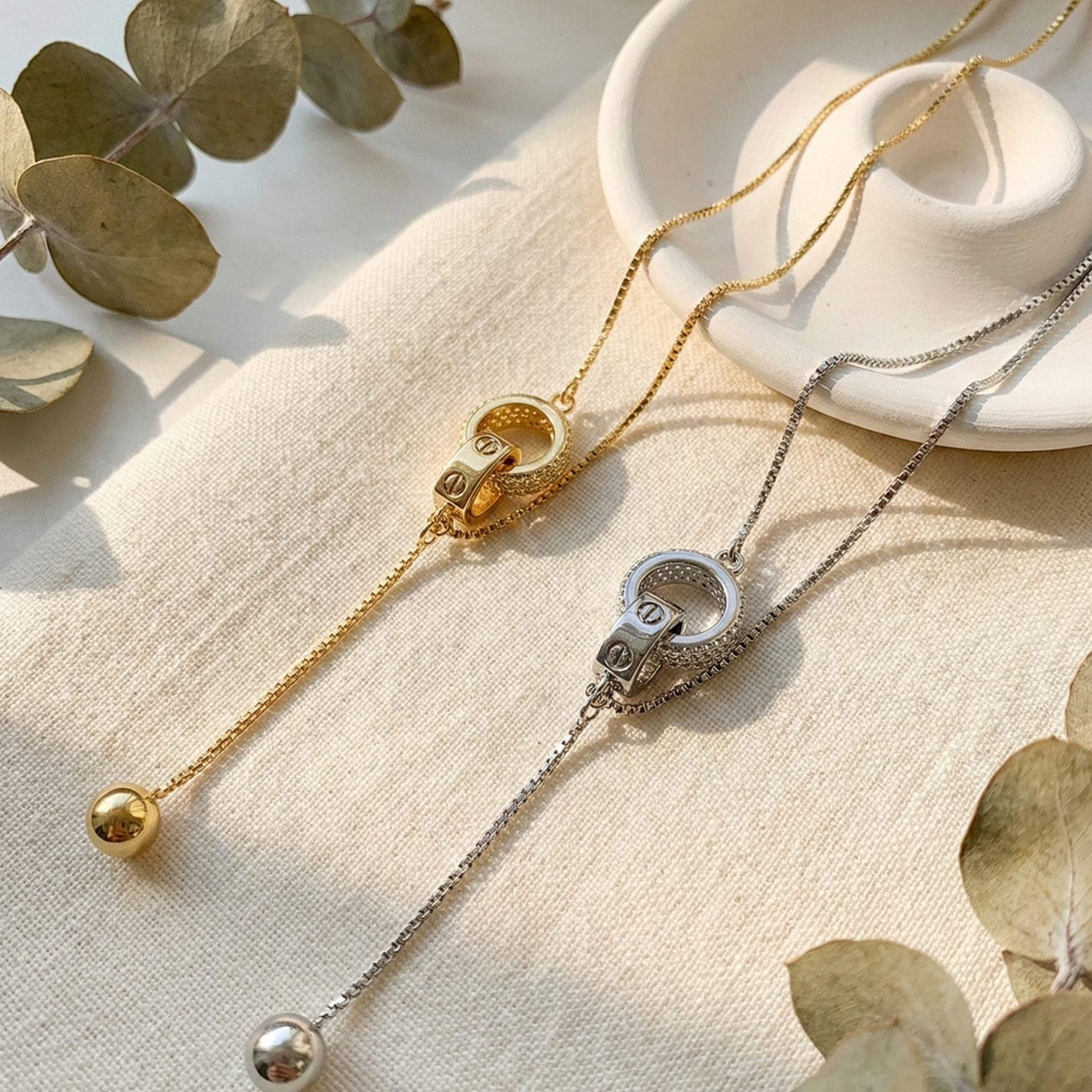 Twin Loop Necklaces